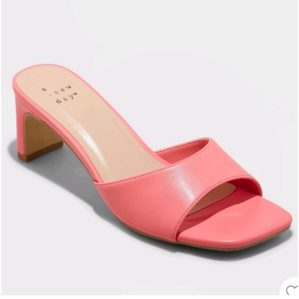 A NEW DAY Pink Lindie High Heel Slip On Shoes w/Memory Foam Size 8.5